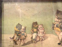Antique Musical picture automaton - 'The Feline Dancing Lesson