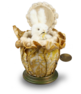 Antique rabbit-in-cauliflower musical automaton, by Roullet & Decamps