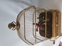 Large triple antique singing bird-in-cage, by Phallibois