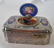 Charles Bruguier singing bird box, fusee movement, silver gilt and enamel case