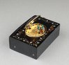 Antique Tortoiseshell and mother-of-pearl inlaid singing bird box