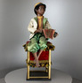 Antique black accordion player musical automaton, by Gustave Vichy