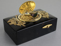 Tortoiseshell and gilt metal singing bird box, by Bontems
