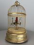 A small vintage circular single singing bird-in-cage, by Bontems