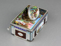 An exceptional silver and full pictorial enamel singing bird box, by Karl Griesbaum, Model 7, circa 1930