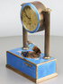 Vintage silver-gilt, guilloche and pictorial enamel timepiece alarm-actuated singing bird, by C. H. Marguerat