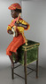 A very rare and fine antique black boy banjo player musical automaton, by Gustave Vichy