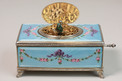Silver and full-enamel body singing bird box, Stamped and Retailed from 'Le Palais Royal'