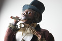 Antique standing monkey smoker automaton, by Gustave Vichy