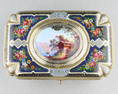 Antique silver-gilt and pictorial enamel Fusee singing bird box, by Charles Bruguier