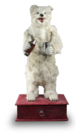 Antique drinking polar bear musical automaton, by Roullet & Decamps