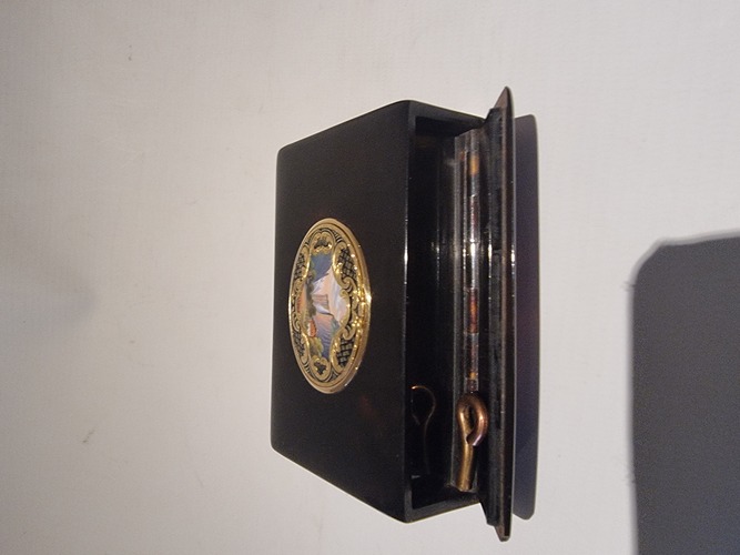 Gold and Tortoiseshell Singing Bird Box by Rochat