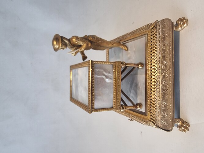 A Rare Palais Royal Musical Automaton Organ Grinder in Gilt Bronze and Mother-of-Pearl Jewellery box