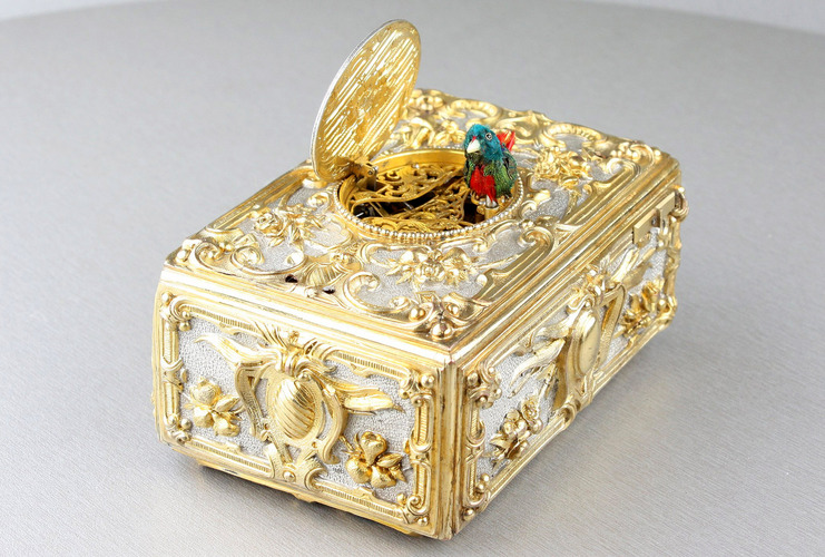Antique Fusee Singing Bird Box by Omer LeGrand