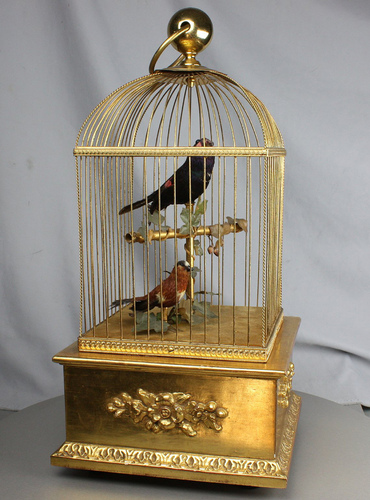 Large Double Singing bird cage by Reuge