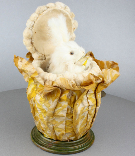 Antique rabbit-in-cauliflower musical automaton, by Roullet & Decamps