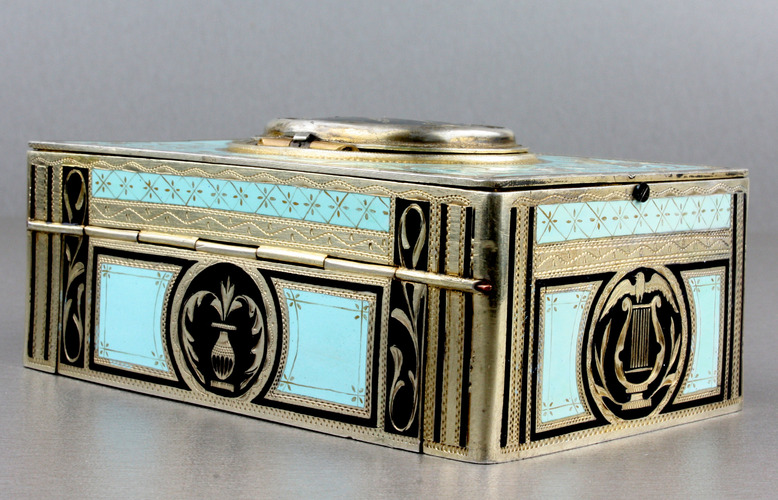 Vintage silver-gilt and two-tone enamelled singing bird box, by Karl Griesbaum