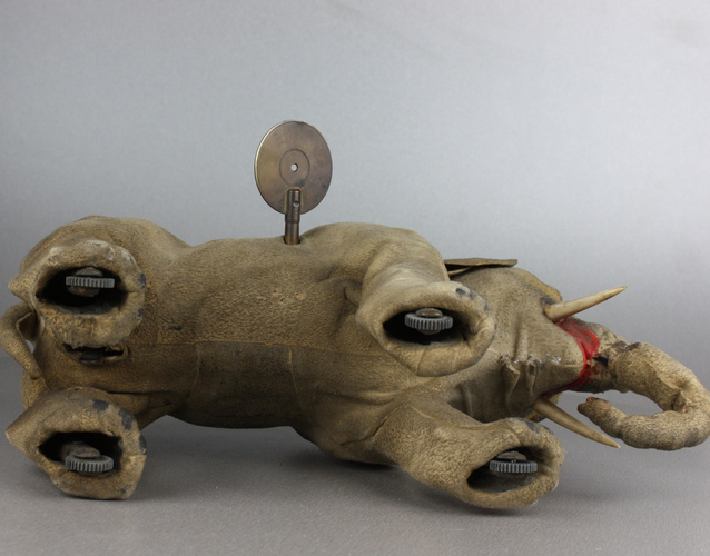 Walking buff-hide elephant automaton, by Roullet & Decamps