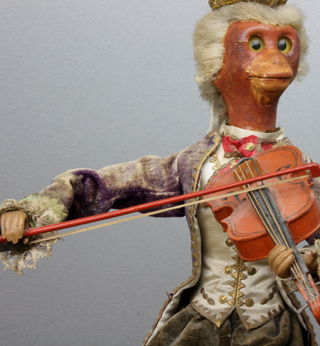 Antique monkey violinist musical automaton, most probably by J. Phalibois