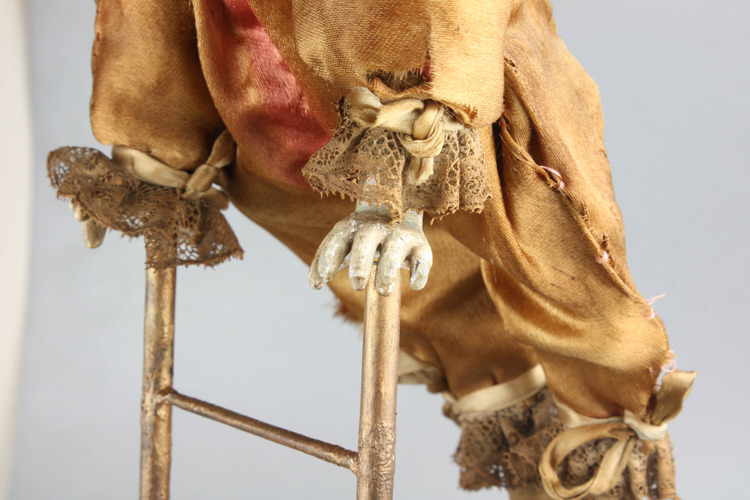 Antique clown acrobat-on-ladder musical automaton, by Roullet & Decamps