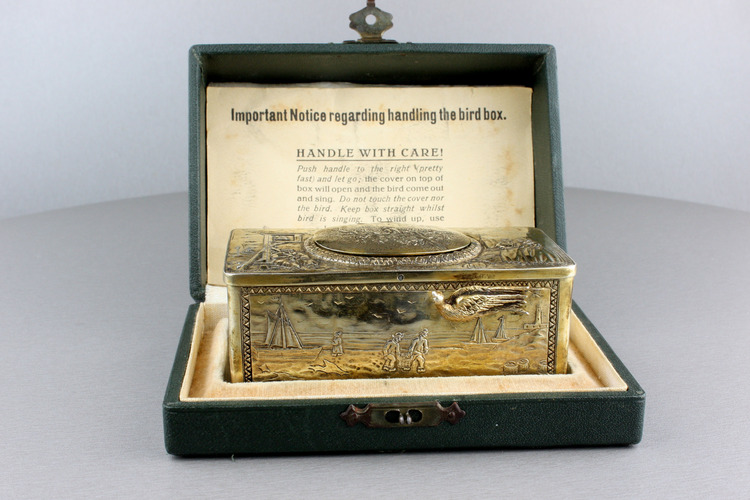 Silver-gilt singing bird box, by Karl Griesbaum